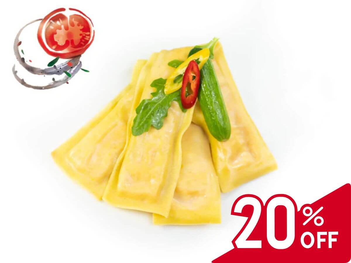 Raviolungo (XXL) mit Tomate- & Mozzarella-Füllung, 500g