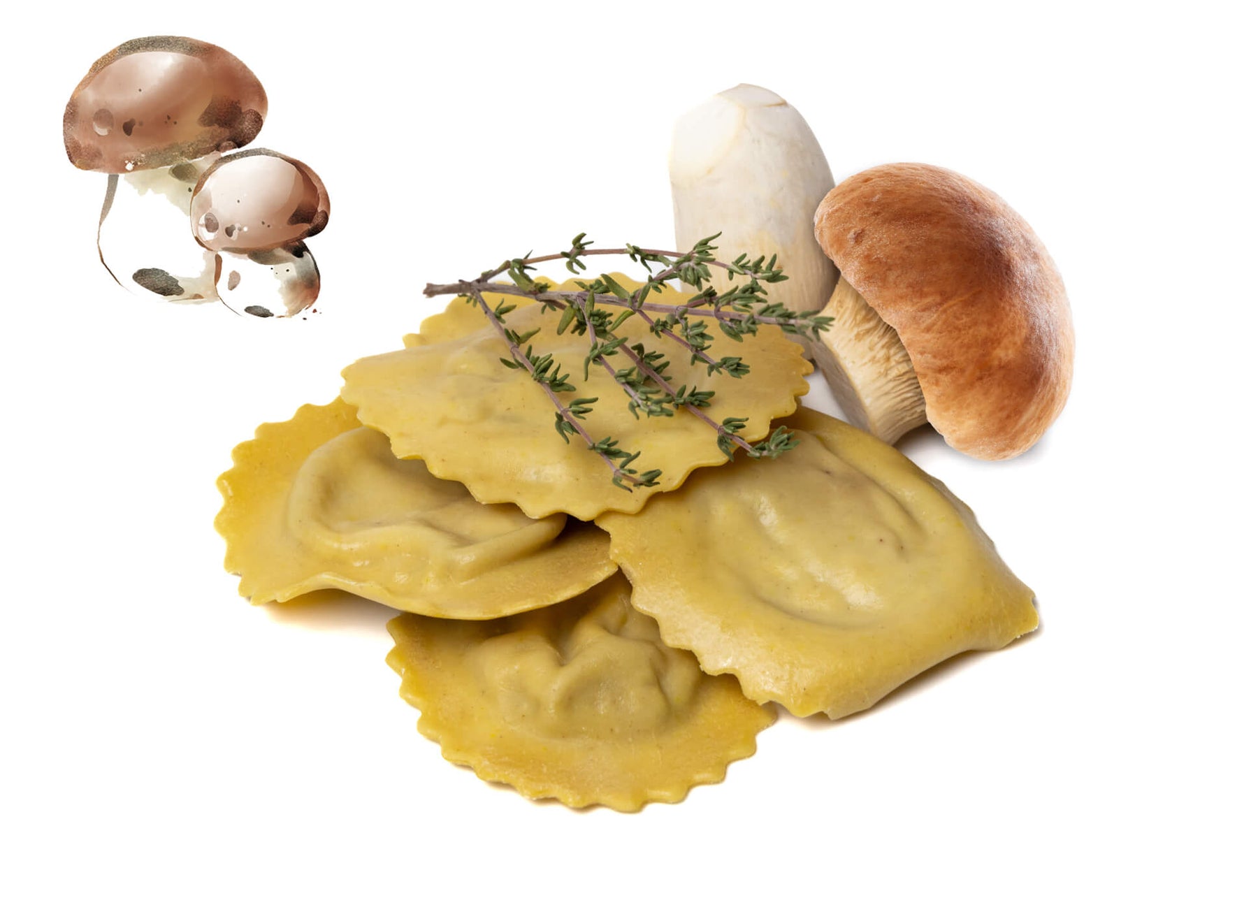 Medaglioni mit Steinpilz-Füllung, frische Pasta ohne Zusatzstoffe, 500g